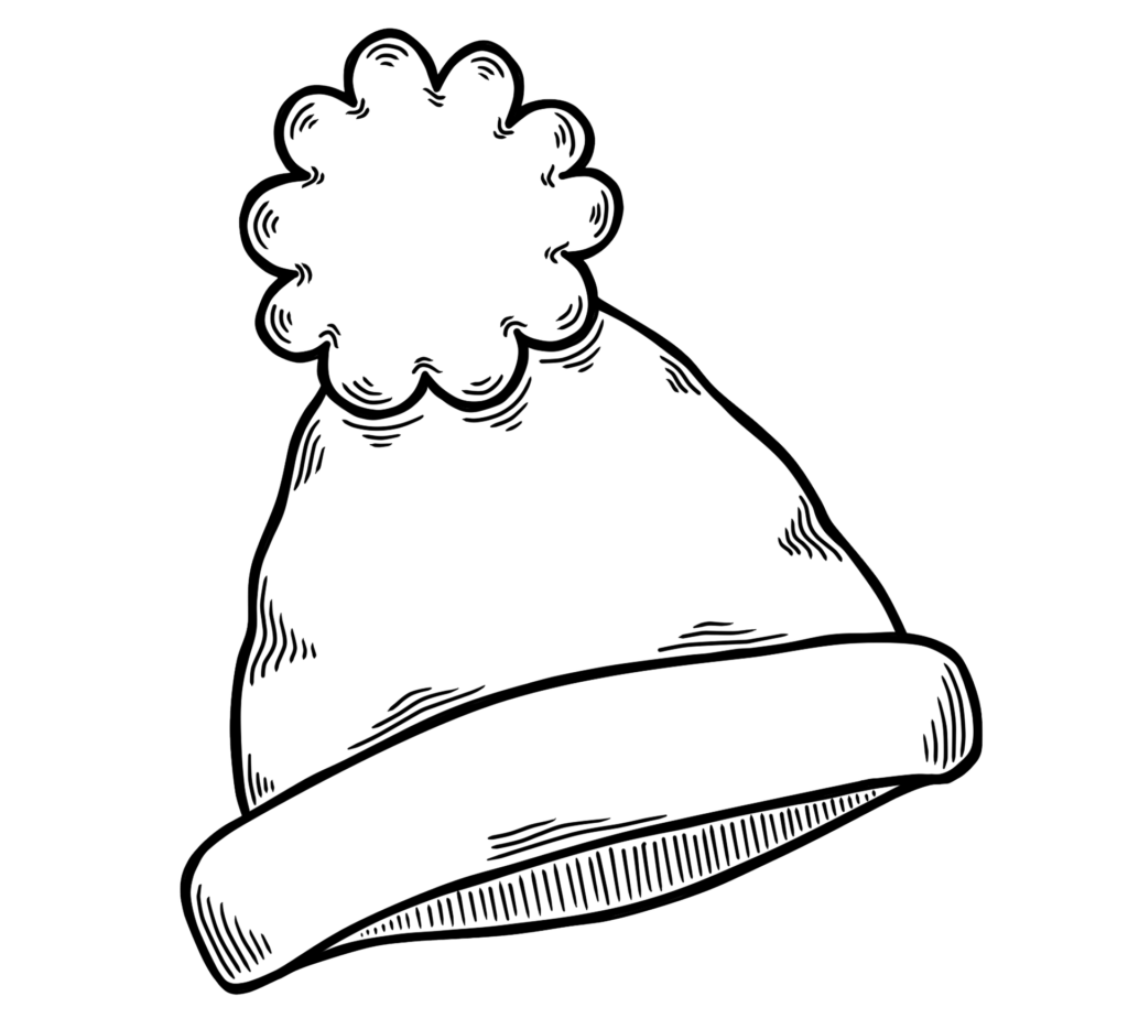 kolorowanka czapka z pomponem